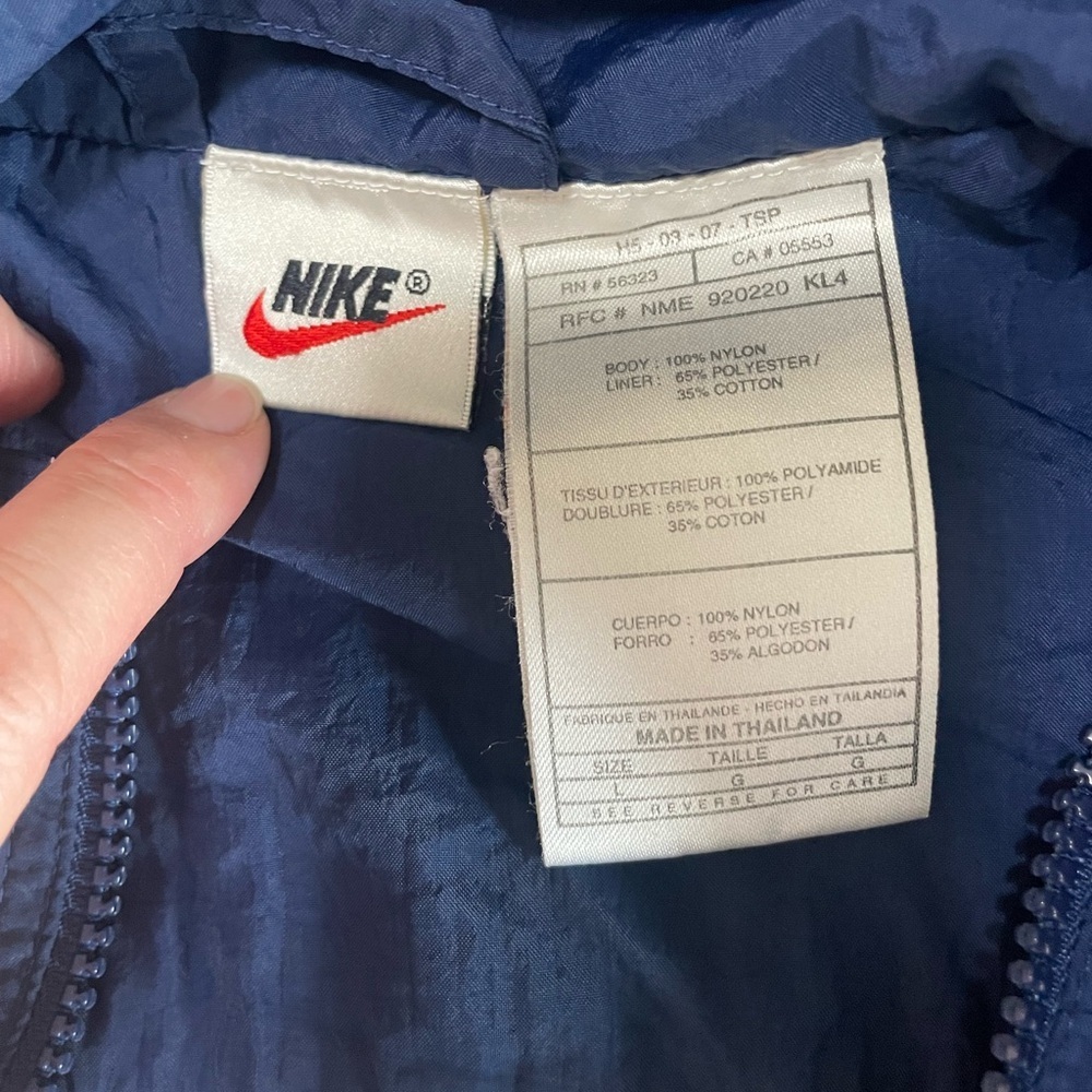 Vintage Nike Air Jacket Mens Large Windbreaker Swoosh Y2K 90s Coat Full Zip - Picture 2 of 10